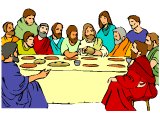 Jesus and his disciples at the Last Supper